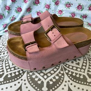 Intentionally brand flatform sandals originally purchased from Free People.